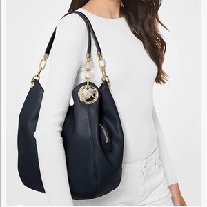 Lillie leather shoulder bag- Michael Kors
